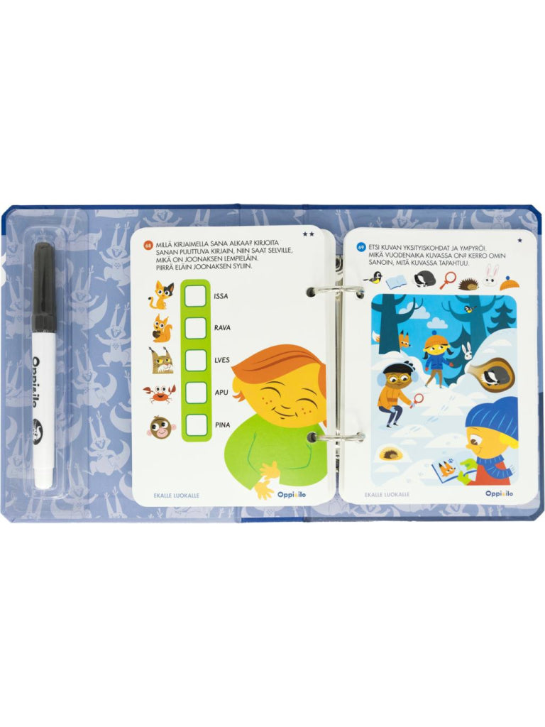 Oppi ja Ilo Ekalle Luokalle Puuhakorttikirja