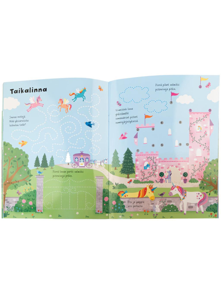 Oppi ja Ilo Pyyhittävät Yksisarviset Puuhakirja (4-6v)