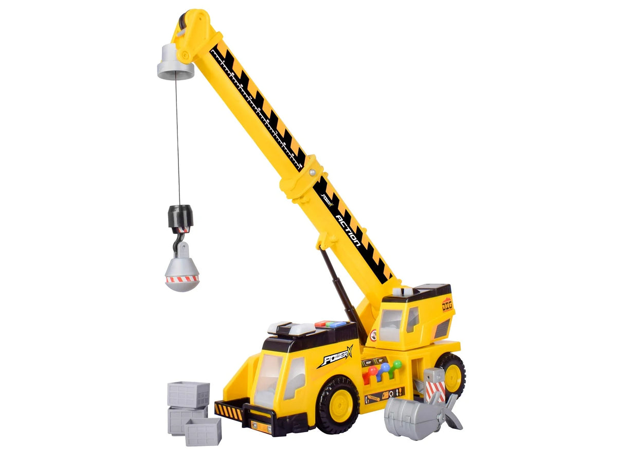 POWER X Lift'N'Move Elektroninen Nosturiauto Valoilla ja Äänillä 48 cm