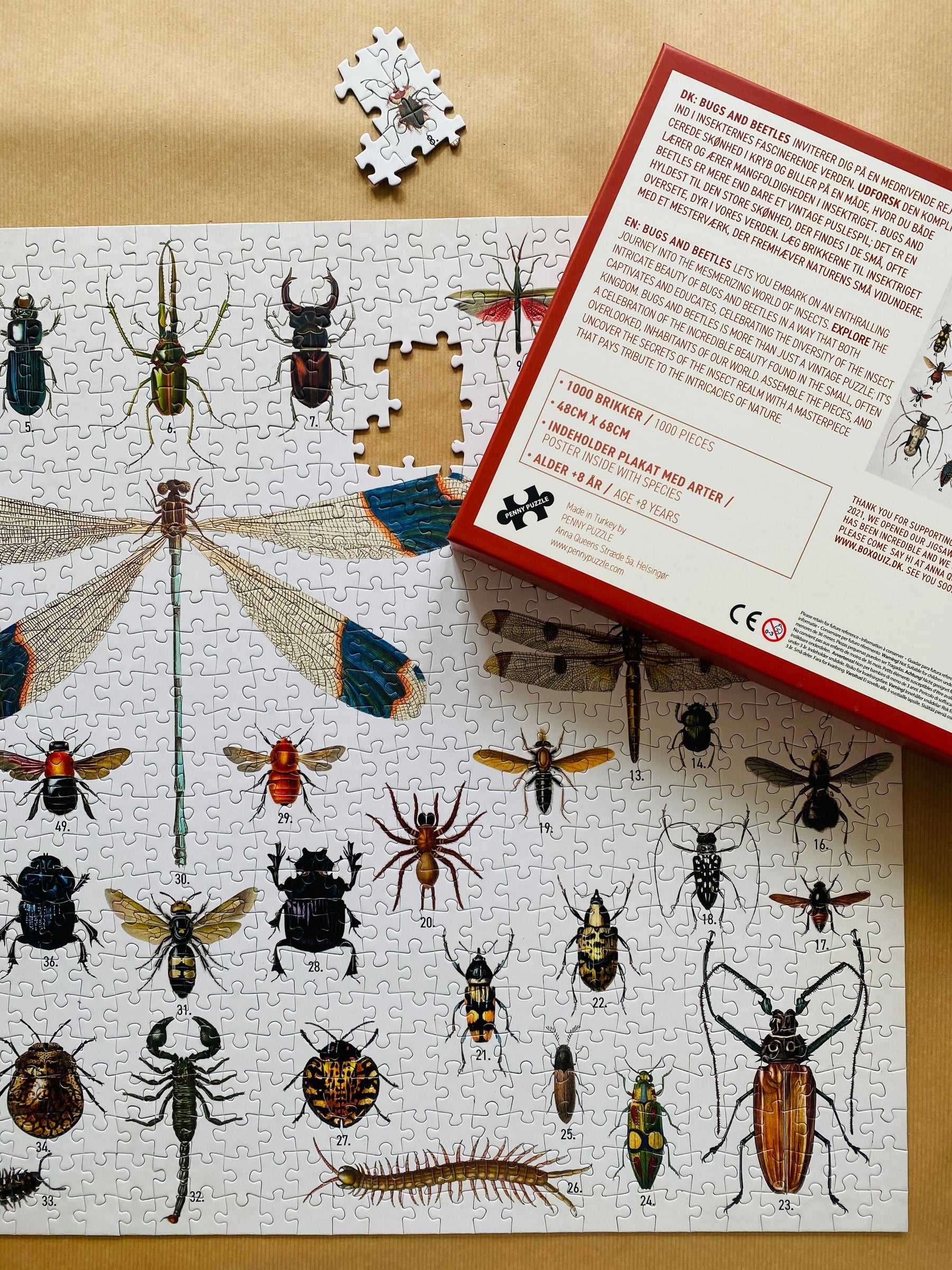 Penny Puzzle Bugs and Beetles Vintage 1000 Palan Palapeli