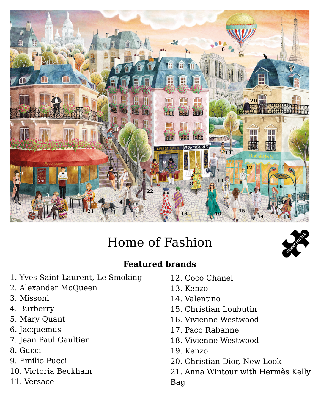 Penny Puzzle Home Of Fashion Paris 1000 Palan Palapeli