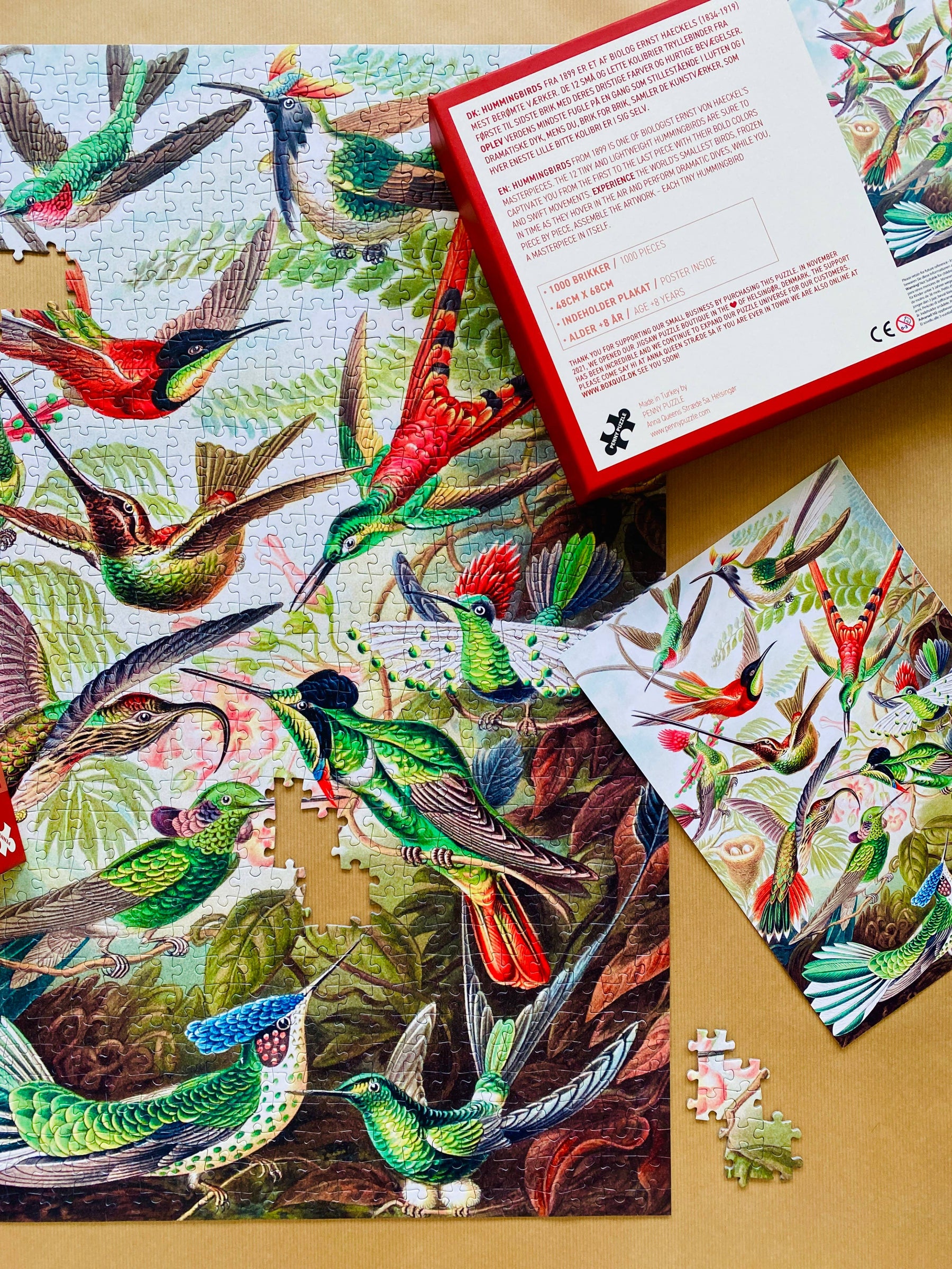 Penny Puzzle Kolibrit/Hummingbirds 1000 Palan Palapeli Vintage