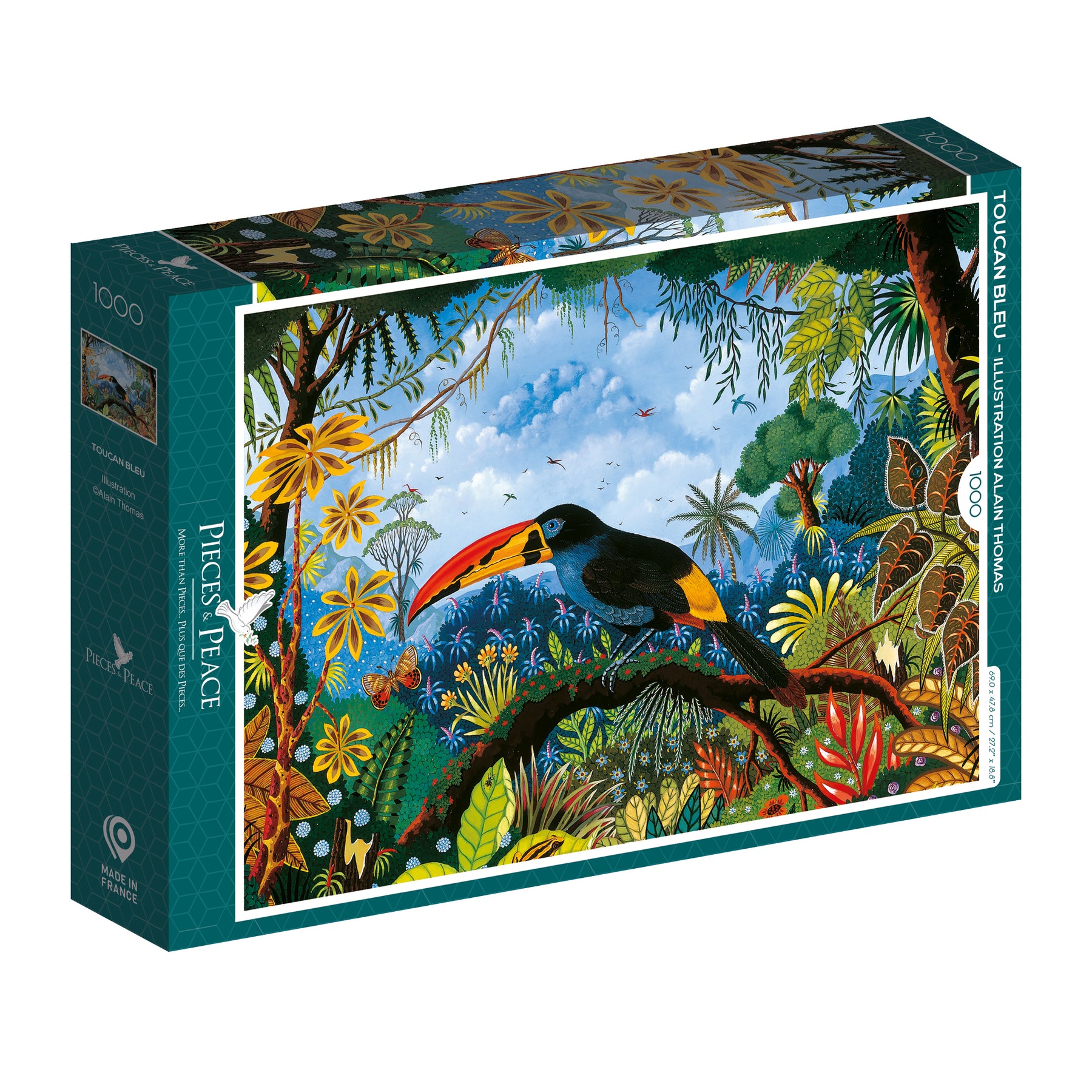 Pieces and Peace 1000 Palan Palapeli Blue Toucan