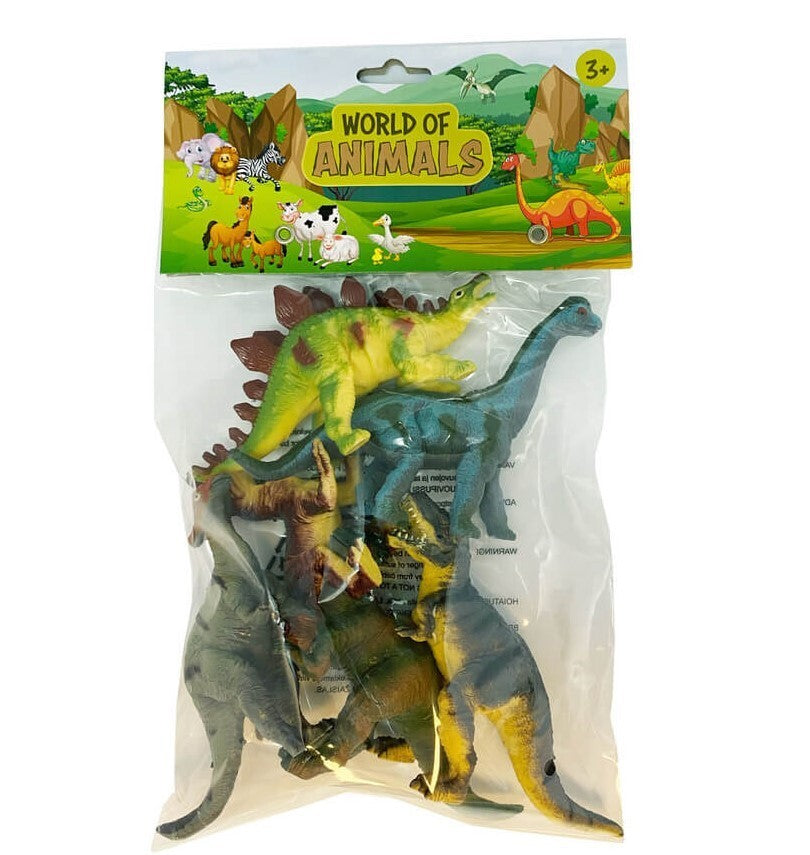 Pienet Dinosaurus Hahmot 6 kpl Pussissa