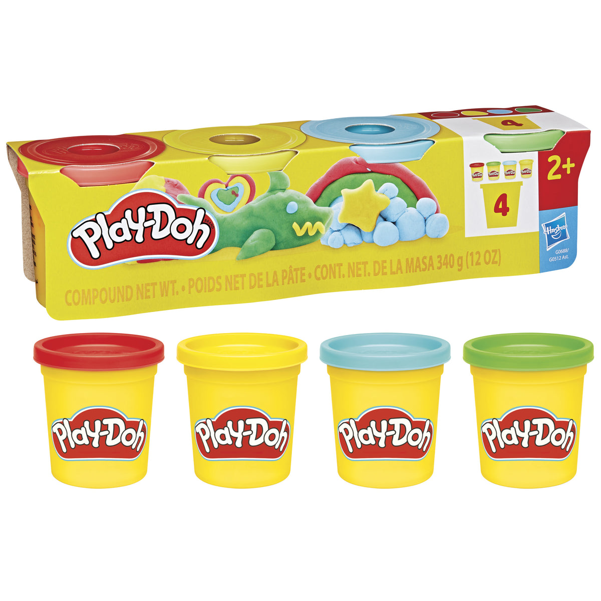 Play-Doh Muovailuvaha 4 kpl Perusvärit