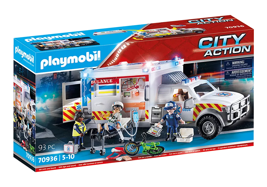 Playmobil 70936 City Action Ambulanssi Valoilla ja Äänillä
