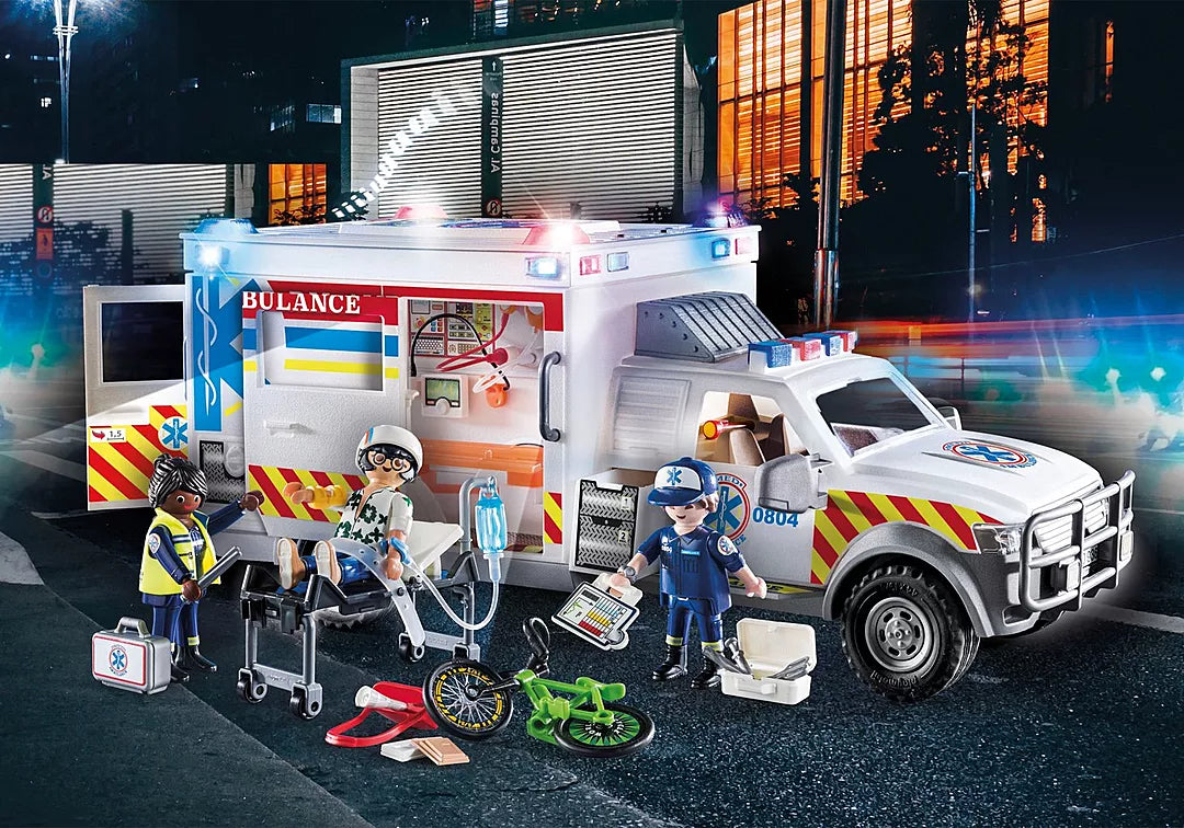 Playmobil 70936 City Action Ambulanssi Valoilla ja Äänillä