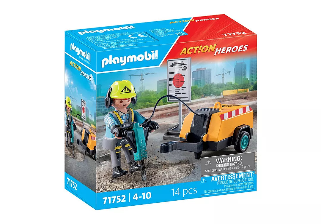 Playmobil Action Heroes 71752 Katupora Työmaalla