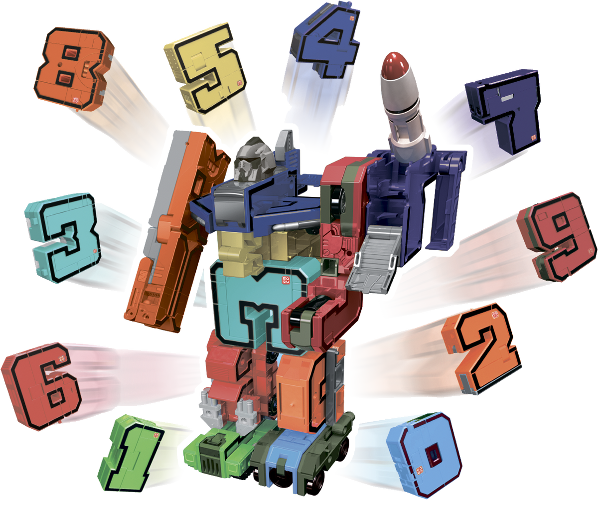 Pocket Morphers Muuntautuvat Ajoneuvot/Numerot Lajitelma