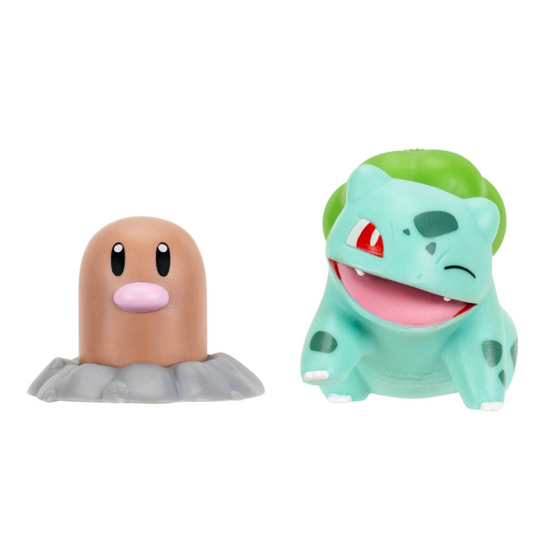 Pokemon Battle Figure Diglett + Bulbasaur