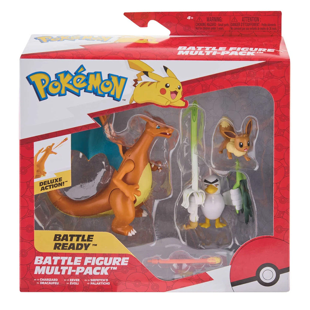 Pokemon Battle Figure Multi-Pack Hahmopakkaus Eevee, Charizard ja Sirfetch