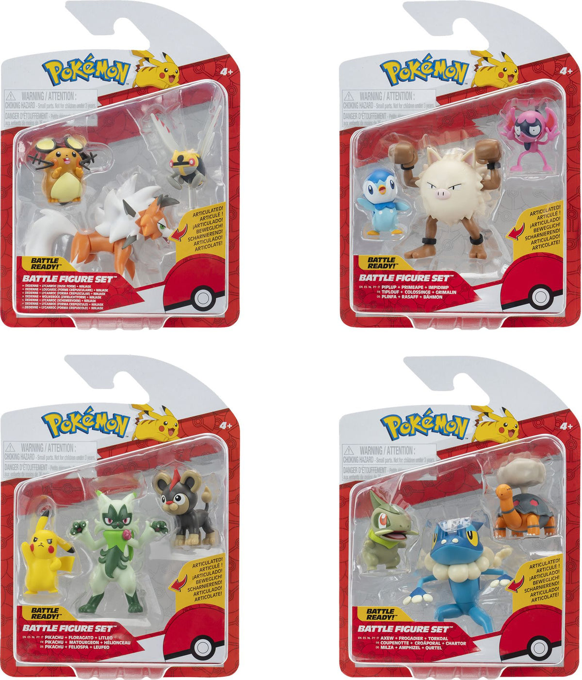 Pokemon Hahmot Battle Figure Set Lajitelma