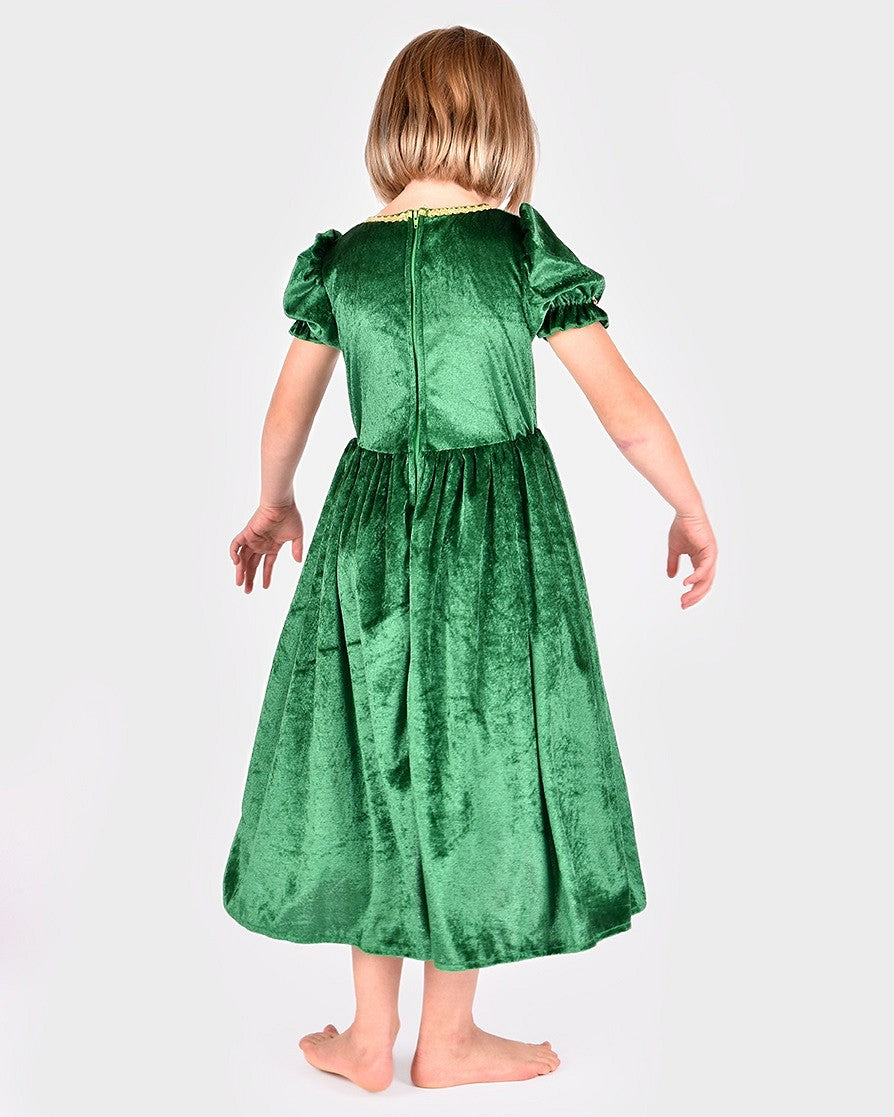 Prinsessamekko 110-116 cm (4-6v) Emeraldin Vihreä