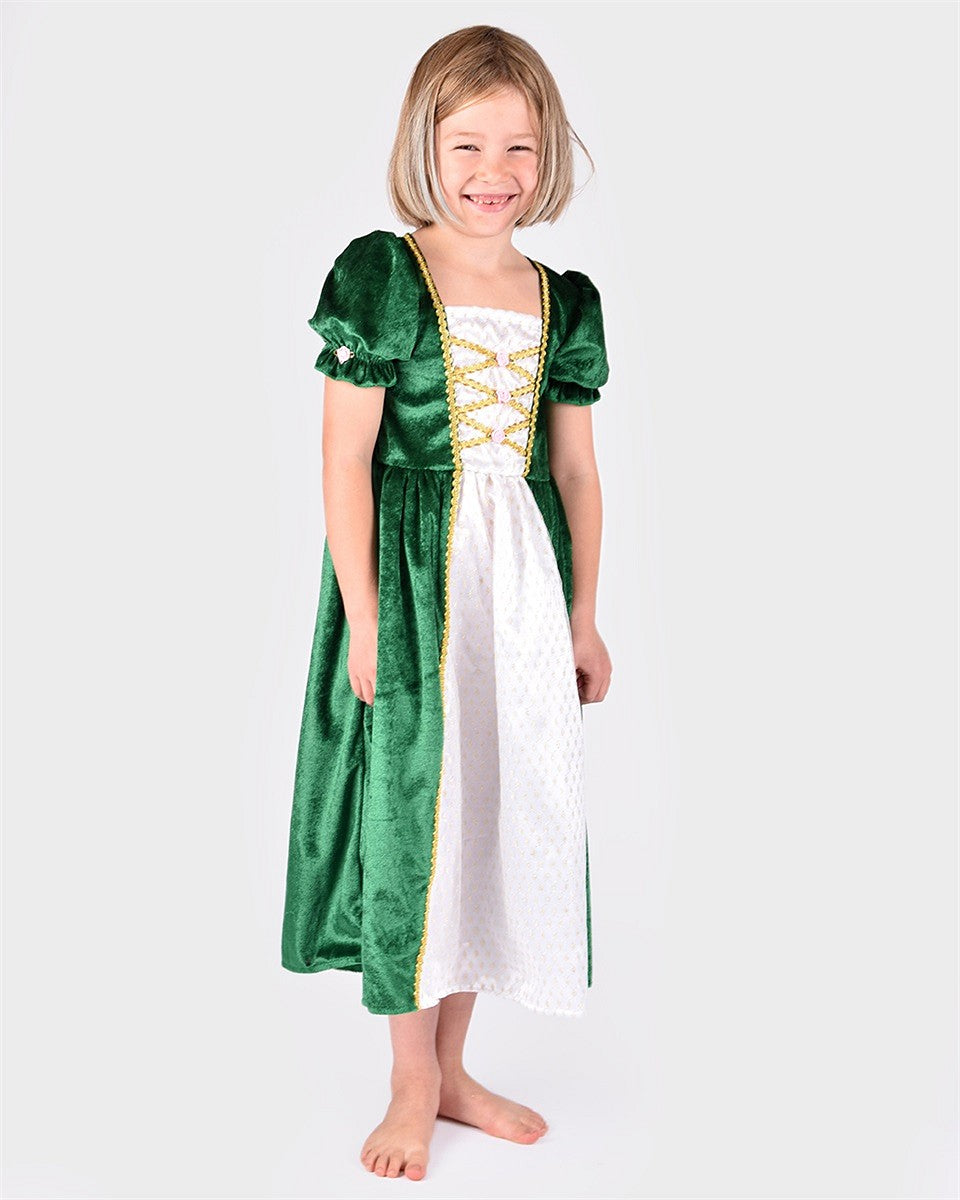 Prinsessamekko 110-116 cm (4-6v) Emeraldin Vihreä