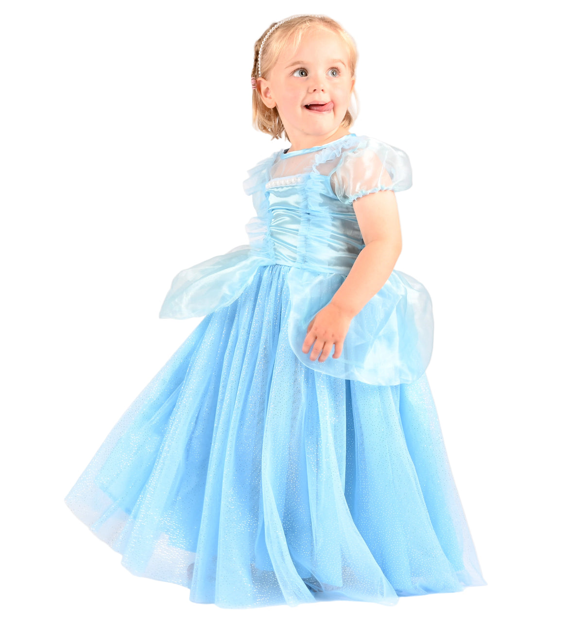 Prinsessamekko + Hiuspanta 110-116 cm (4-6v)