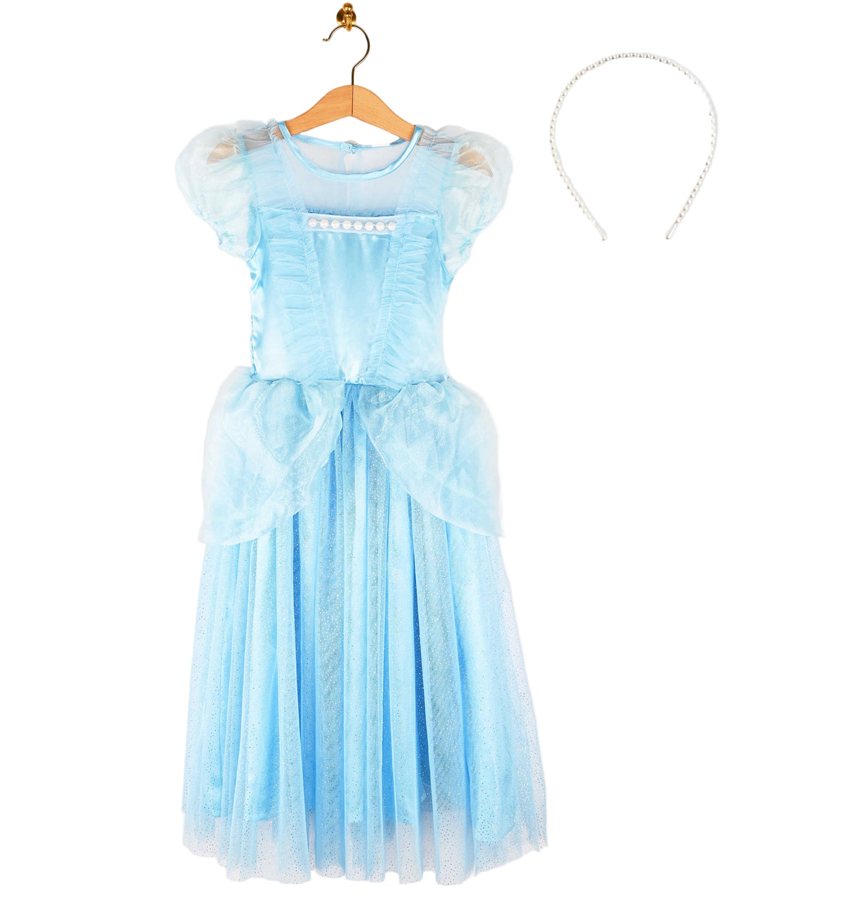 Prinsessamekko + Hiuspanta 110-116 cm (4-6v)