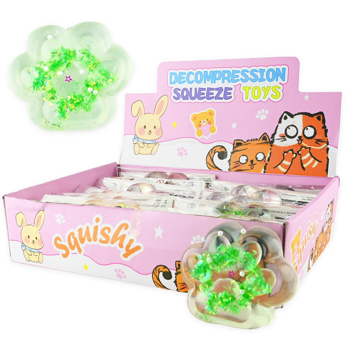 Puristeltava Kissantassu 130g Kirkas Glitter