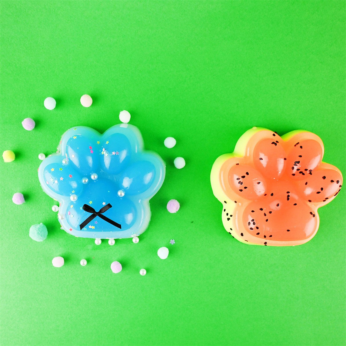 Puristeltava Kissantassu 195g Sininen tai Oranssi