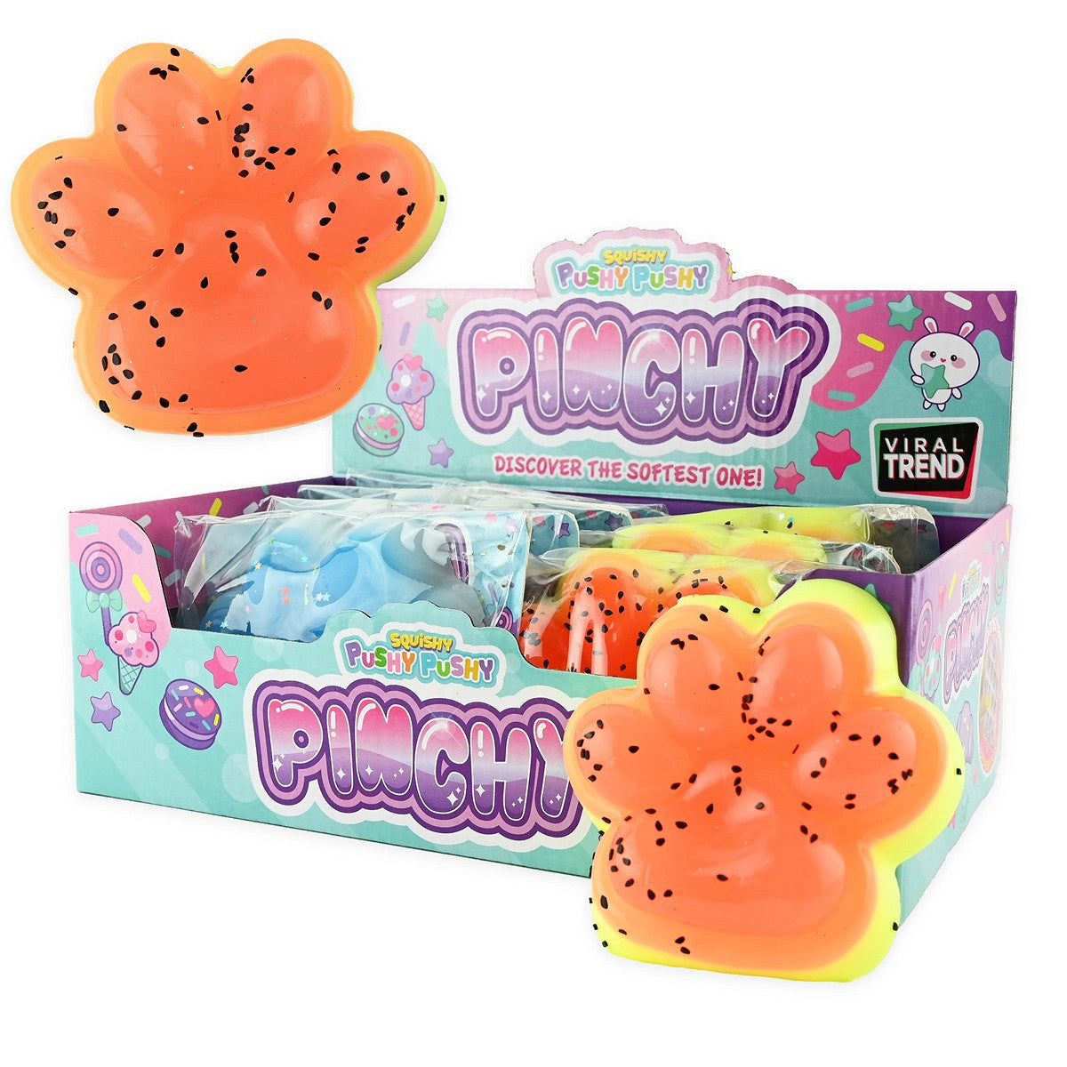 Puristeltava Kissantassu 195g Sininen tai Oranssi