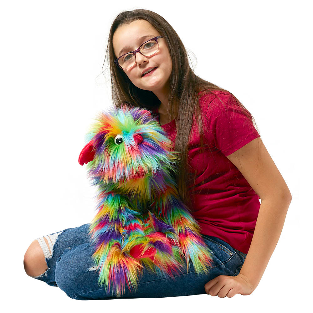 Puppet Company Käsinukke Medium Monsteri Sateenkaari