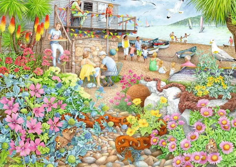 Ravensburger 1000 Palan Palapeli Beach Garden Cafe