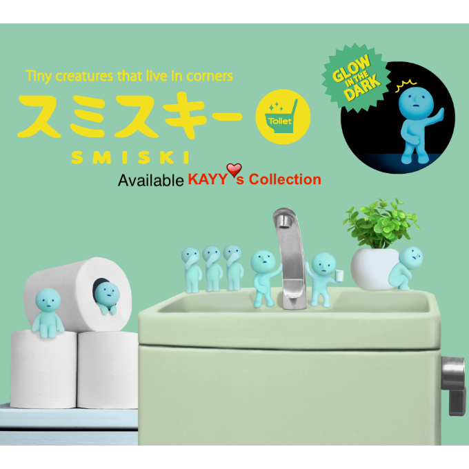 SMISKI Toilet Pimeässä Hohtavat Yllätyshahmot