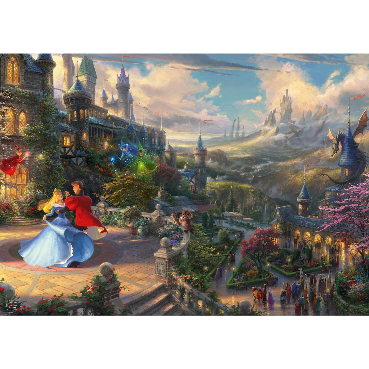Schmidt Thomas Kinkade 1000 Palan Palapeli Disney Sleeping Beauty, Dancing In The Enchanted Light