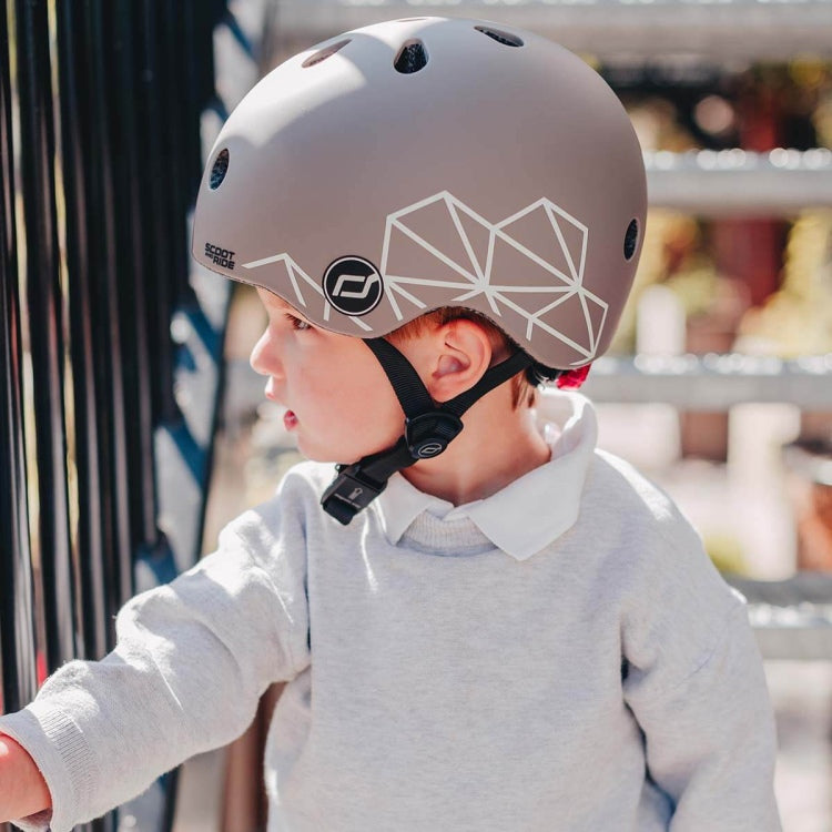 Scoot & Ride Lasten Pyöräilykypärä Brown Lines XXS-S