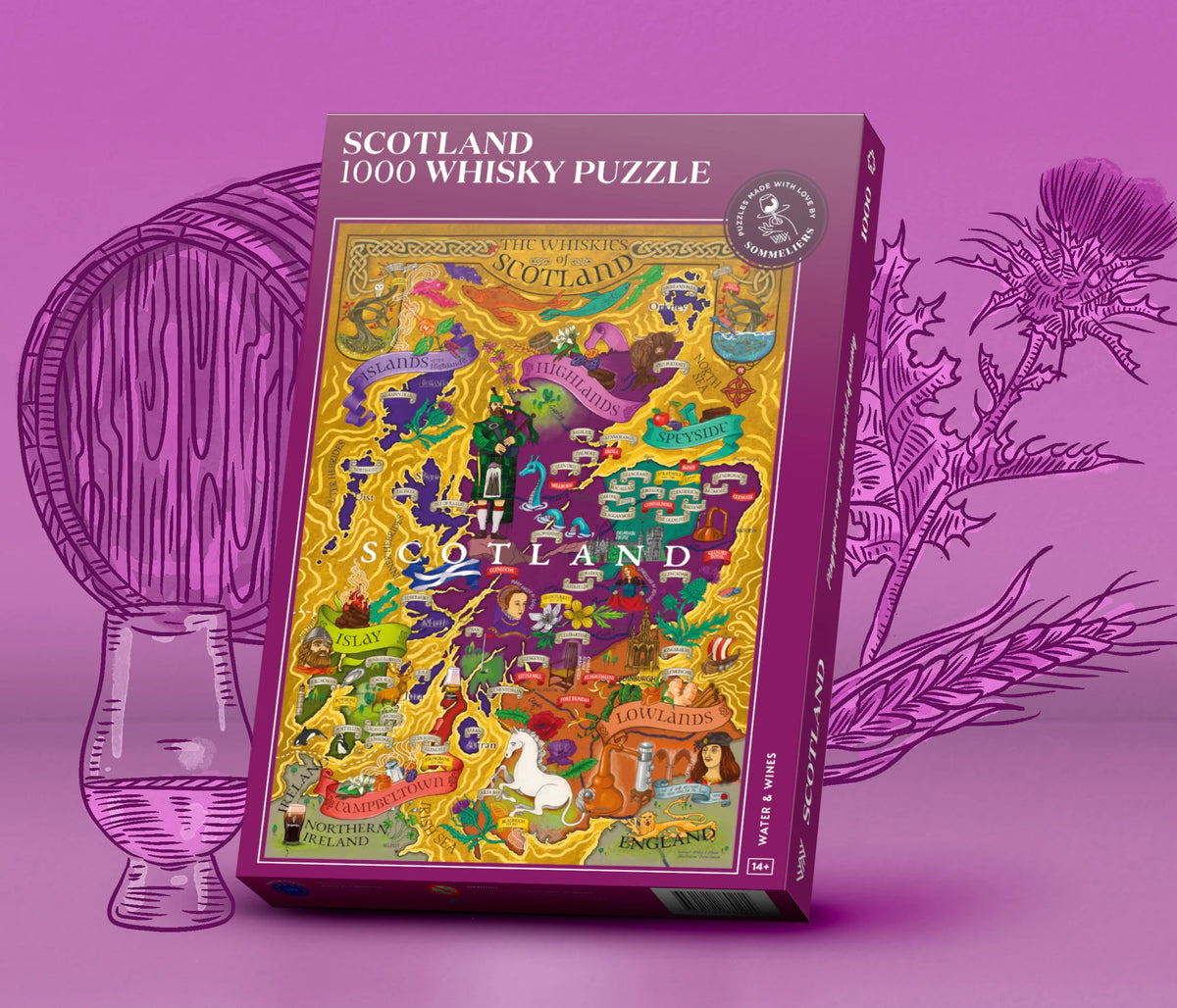 Water & Wines Scotland, Whisky Puzzle 1000 Palan Palapeli