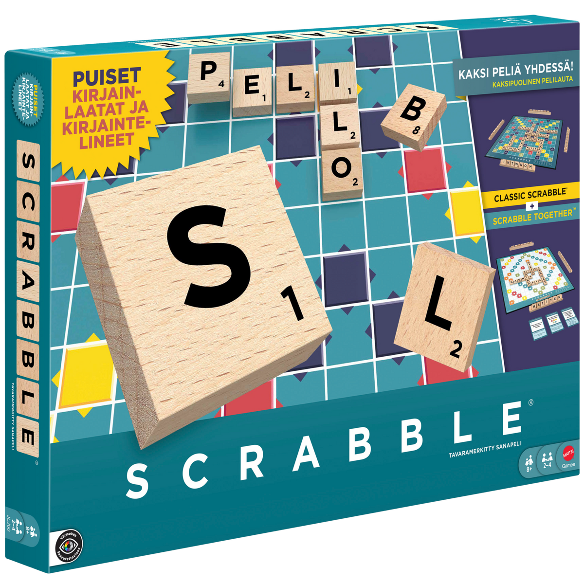 Scrabble Wood/ Puinen Scrabble Sanapeli