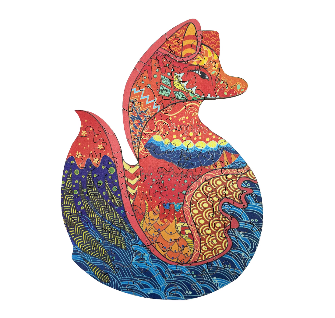 Puinen Eläin Palapeli 53 osaa- Kettu