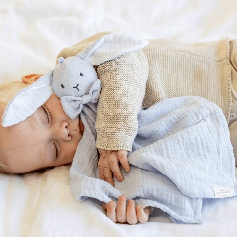 Teddykompaniet Diinglisar Pupu Uniliina Musliini Vaaleansininen