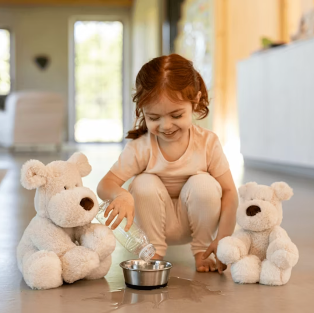 Teddykompaniet Teddy Vaaleanharmaa Koira 25 cm