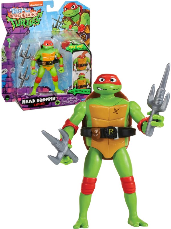Teini-ikäiset Mutanttininjakilpikonnat Head Droppin' Raphael 11cm Figuuri