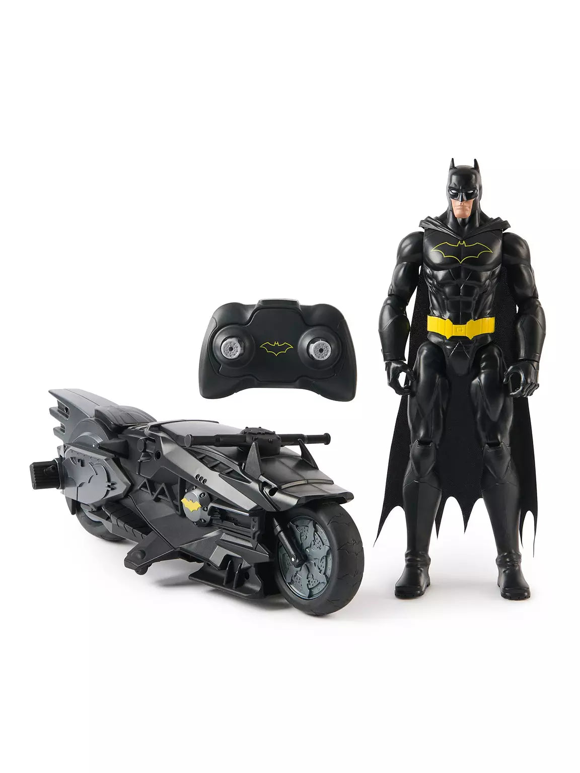 The Batman Stealth Batcycle RC Radio-Ohjattava Moottoripyörä ja Hahmo 30 cm