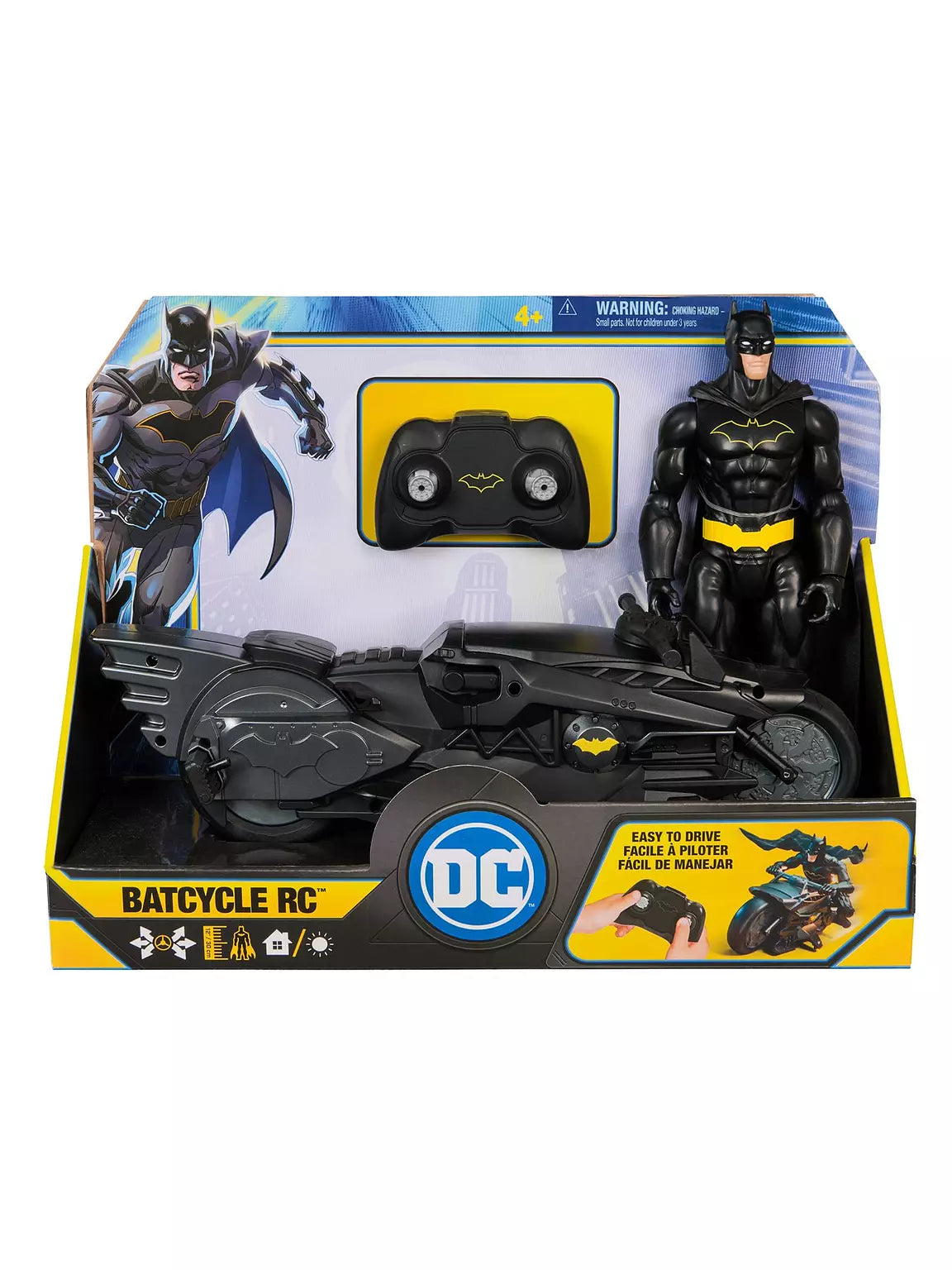 The Batman Stealth Batcycle RC Radio-Ohjattava Moottoripyörä ja Hahmo 30 cm