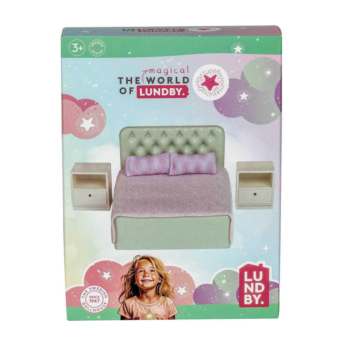 The Magical World of Lundby Nukkekodin Kalusteet BASIC Makuuhuone