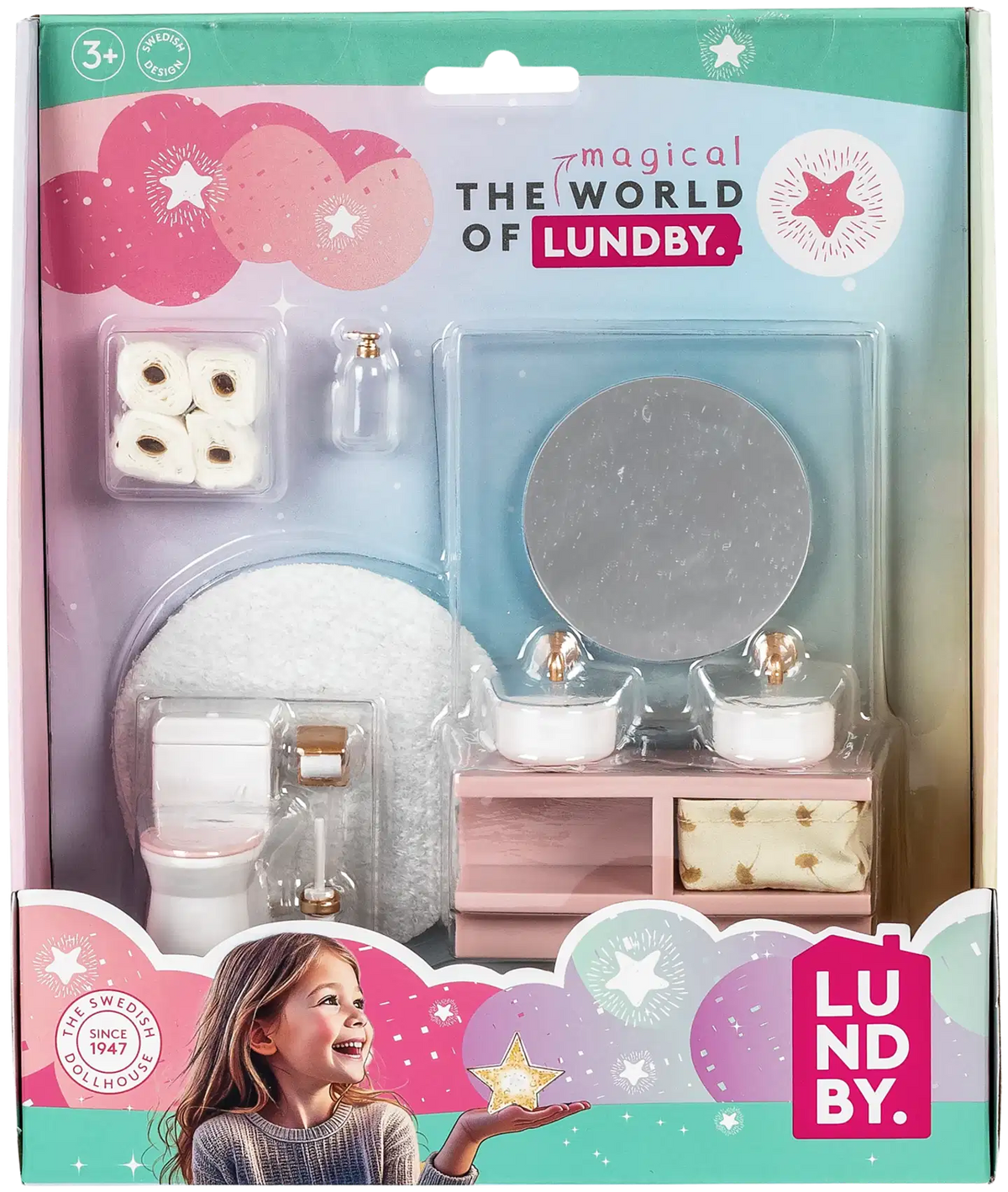 The Magical World of Lundby Nukkekodin Kalusteet Pesuallas ja WC
