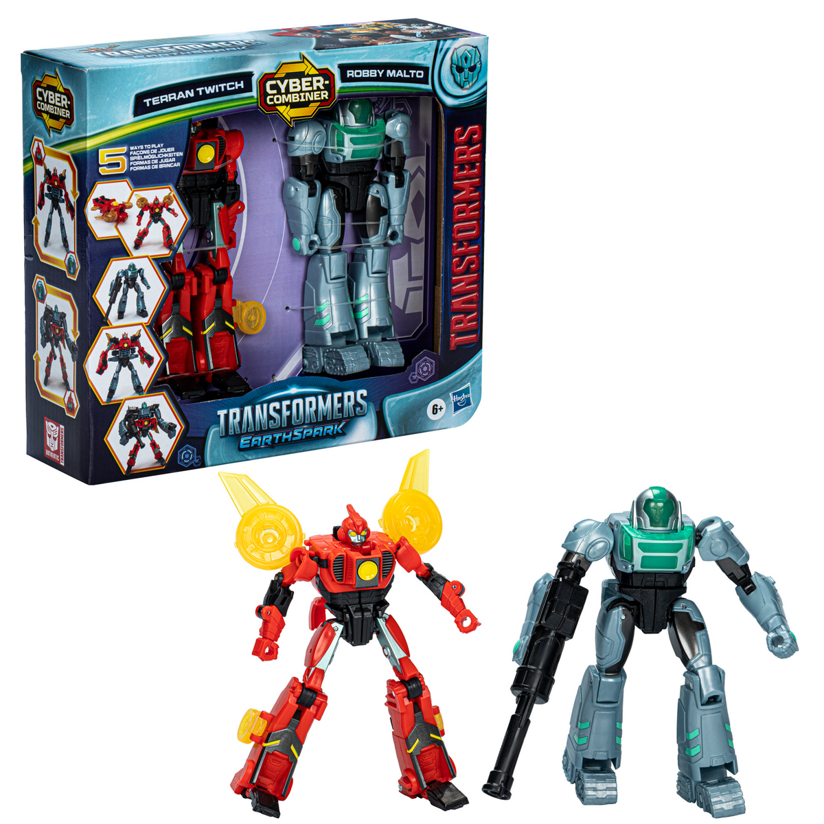 Transformers Earthspark Cyber-Combiner Twitch & Malto