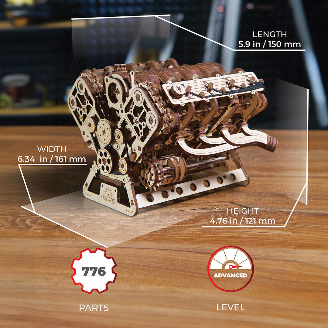 Ugears Rakennussarja V8 Engine
