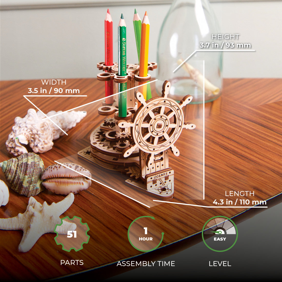 Ugears Rakennussarja Wheel- Organizer 2.0