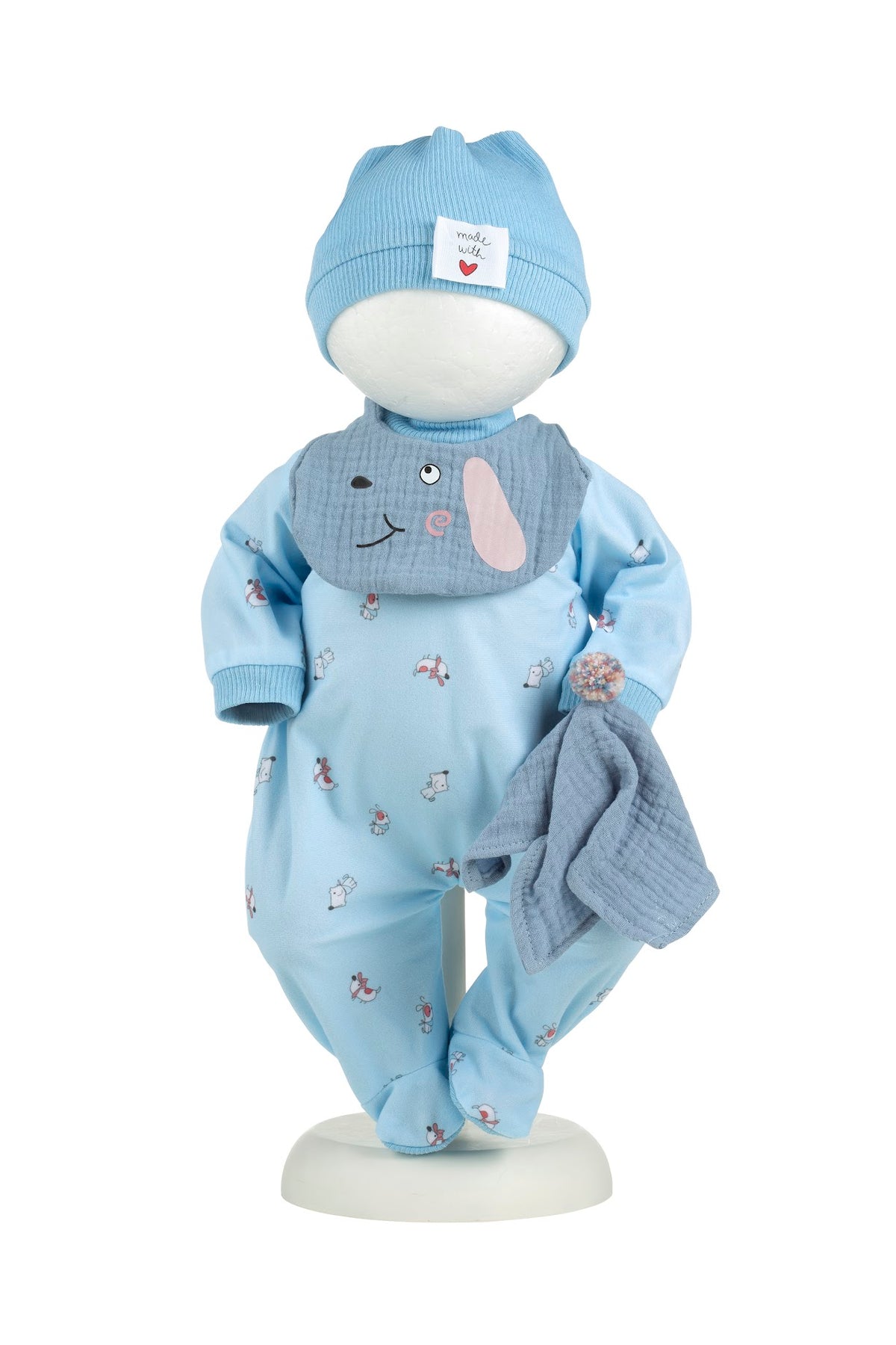 Llorens Nukenvaate 42cm Vaaleansininen Potkupuku