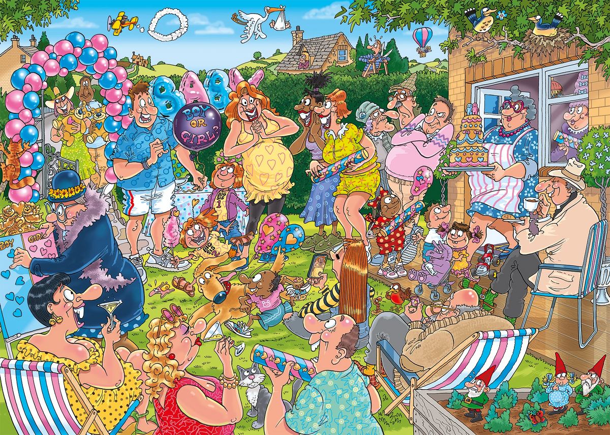 Wasgij Mystery 31 Gender Reveal! 1000 Palan Palapeli