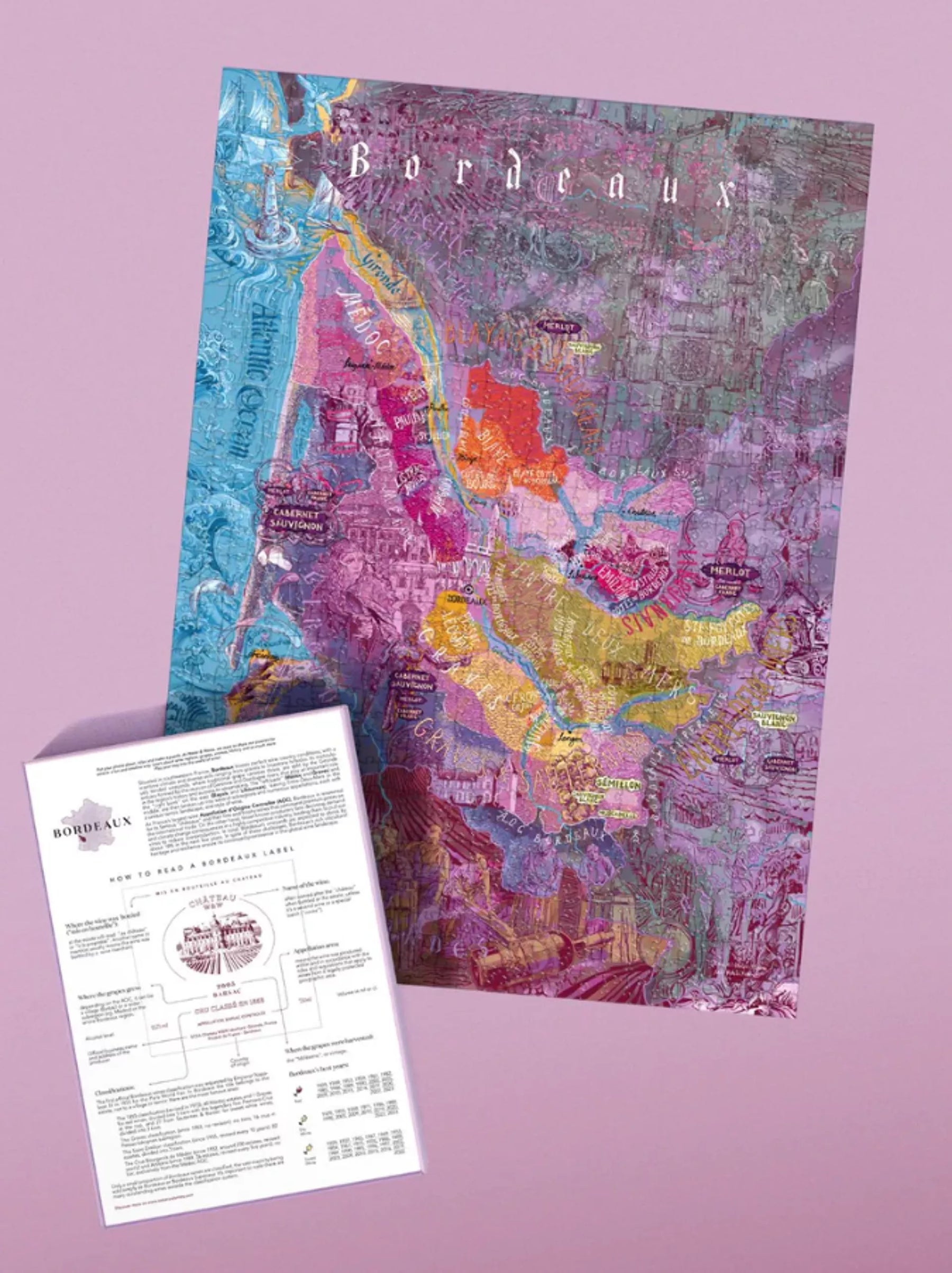 Water And Wines Bordeaux, Wine Puzzle, 1000 Palan Viini Palapeli