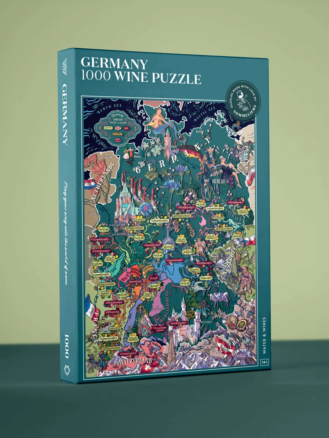 Water And Wines Germany, Wine Puzzle, 1000 Palan Viini Palapeli