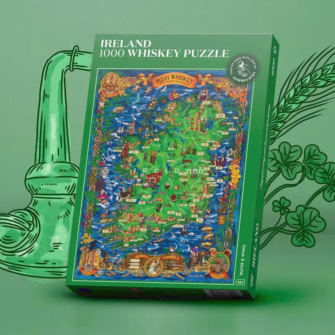 Water And Wines Ireland, Whiskey Puzzle, 1000 Palan Viski Palapeli