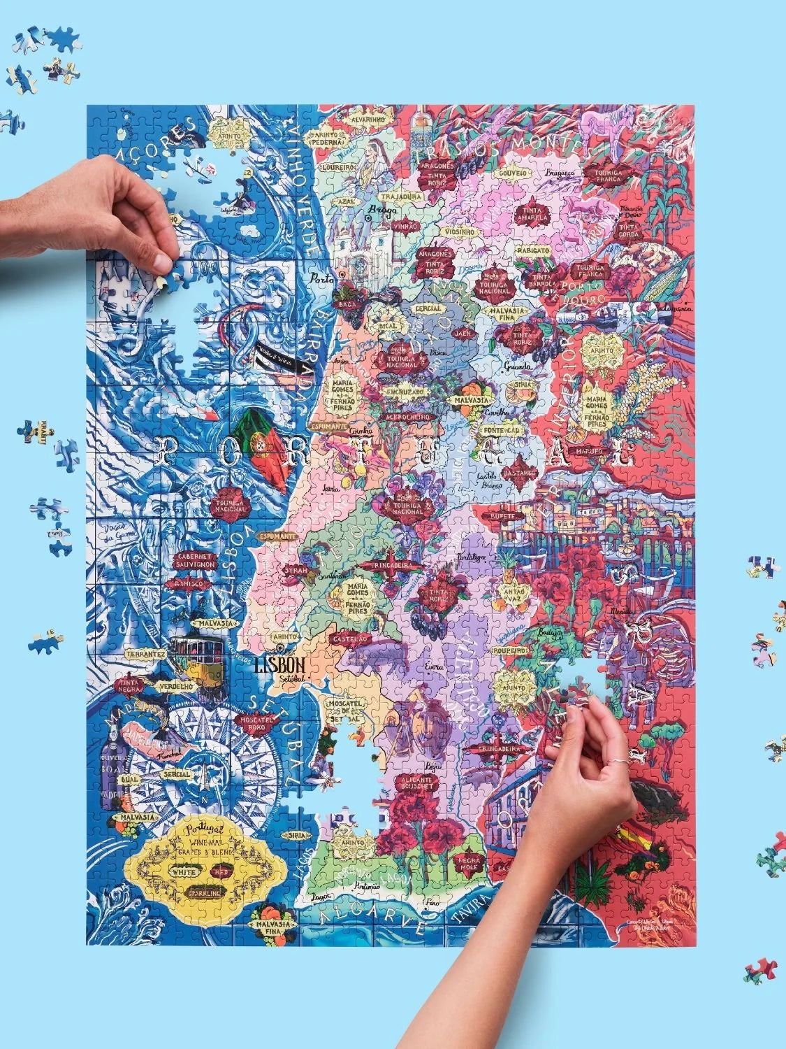 Water And Wines Portugal, Wine Puzzle, 1000 Palan Viini Palapeli