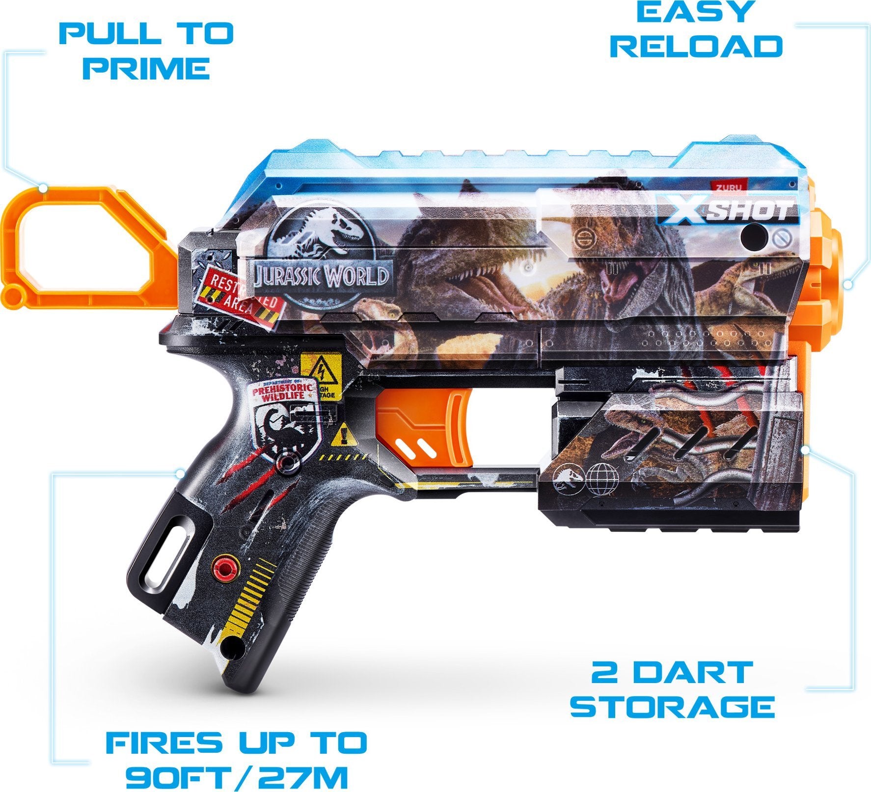 ZURU X-Shot Skins Jurassic World Vaahtoammusase ja Ammukset