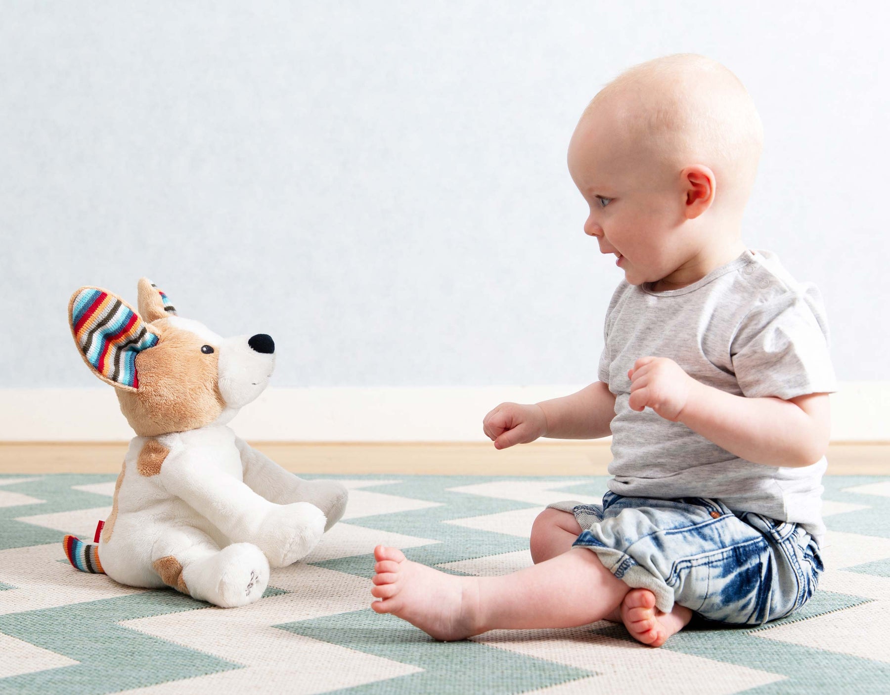 Zazu Peek-A- Boo Soft Toy Danny The Dog, Vauvan Aktiviteettipehmolelu