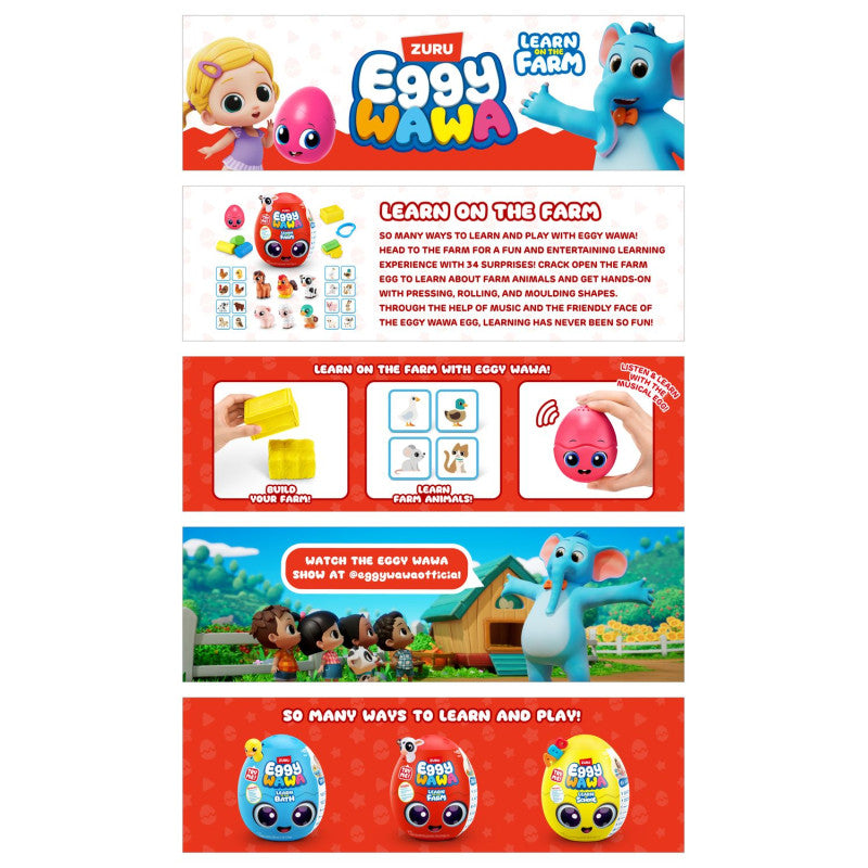 Zuru Eggy WAWA Learn On The Farm Yllätyslelu